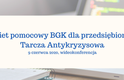 Bezpłatny webinar „Pakiet Pomocowy BGK. Tarcza antykryzysowa”