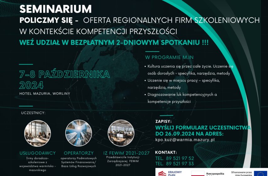 Seminarium POLICZMY SIĘ – oferta regionalnych firm szkoleniowych w kontekście kompetencji przyszłości