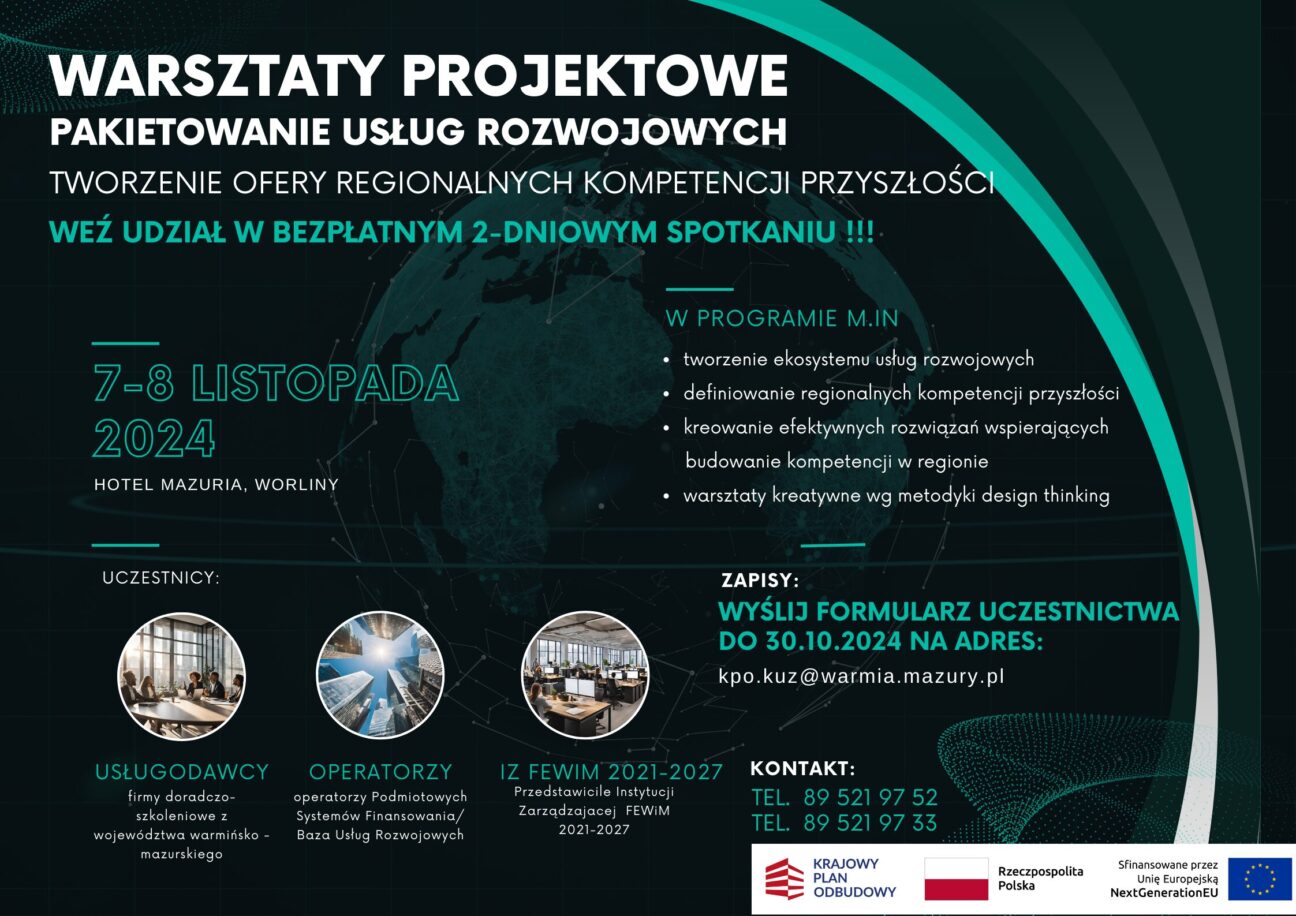 Warsztaty projektowe – pakietowanie usług rozwojowych