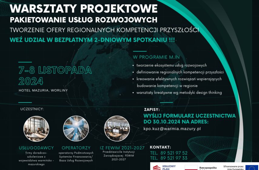 Warsztaty projektowe – pakietowanie usług rozwojowych